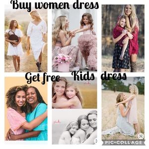 Buy one women's dress get one free kid's dress